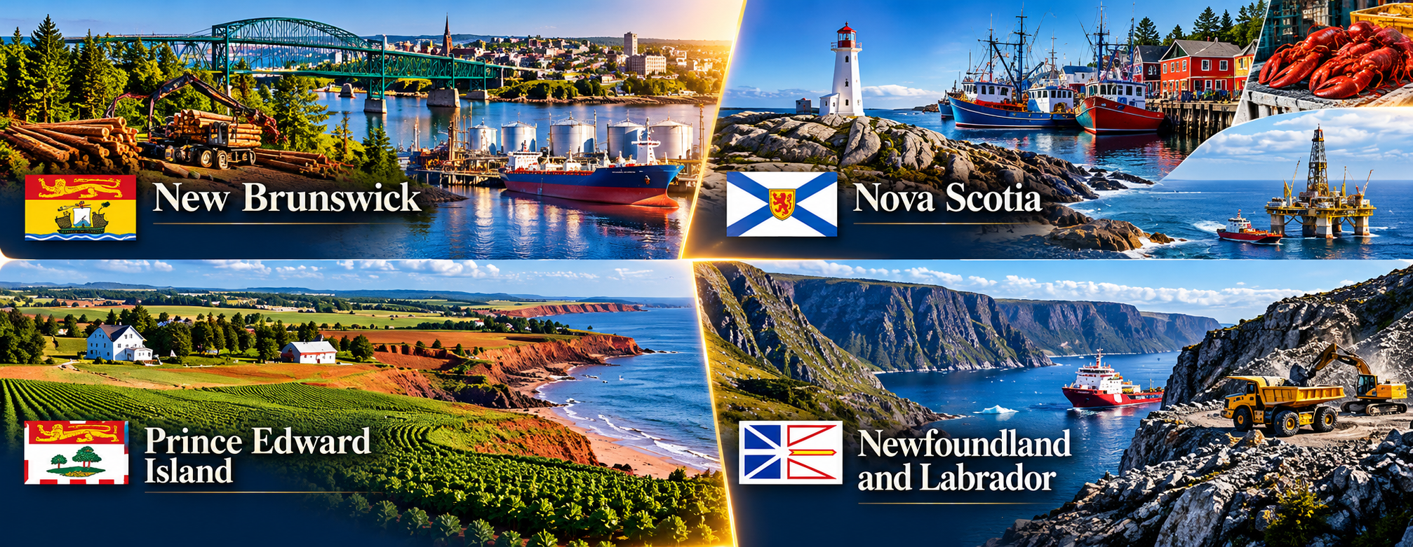 New Brunswick, Nova Scotia, Prince Edward Island and Newfoundland and Labrador